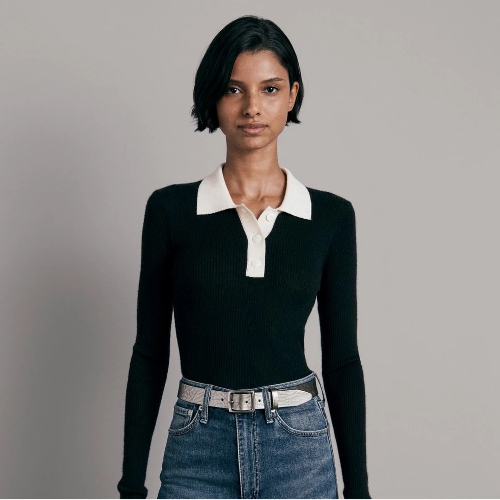 rag & bone mandee polo sweater